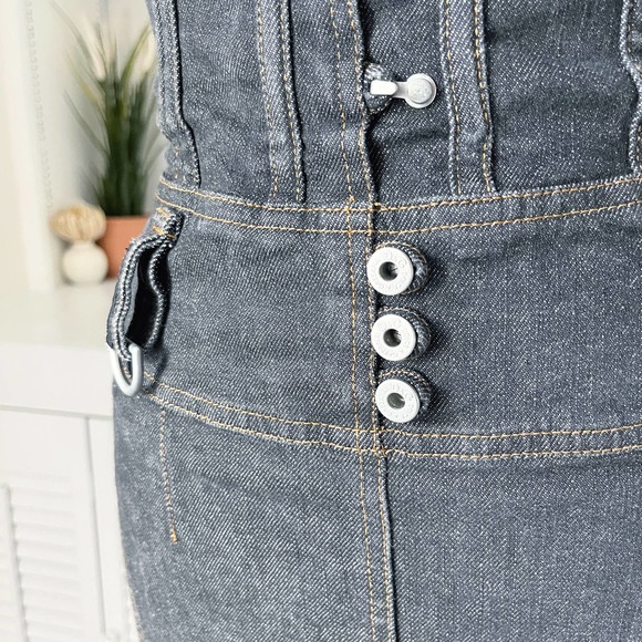 Vintage D&G Dolce & Gabbana Denim Fitted Bustier Dress Size XS - Picture 6 of 10